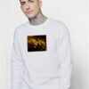 Golden Stars Galaxy Meteor Shower Sweatshirt