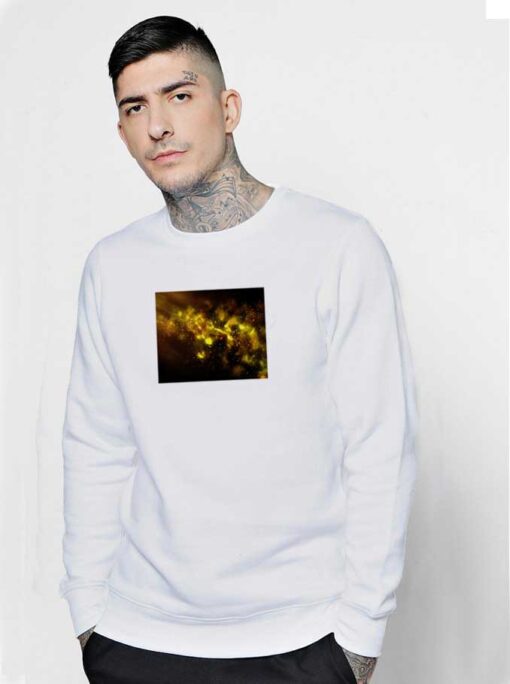 Golden Stars Galaxy Meteor Shower Sweatshirt