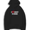 I Heart Hot Moms Quote Hoodie