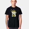 Lucky Loki Cat Statue T Shirt