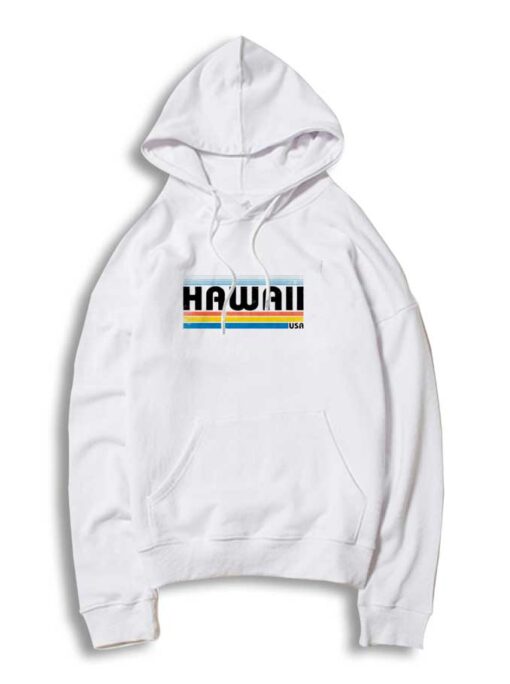 Retro Hawaii USA Stripe Hoodie