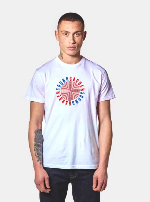 Soundgarden Red and Blue Logo T Shirt