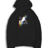 Stay Weird Rainbow Unicorn Jump Hoodie