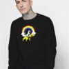 Unicorn Riding Dinosaur Rainbow Sweatshirt