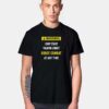 Warning Robot Combat Logo T Shirt