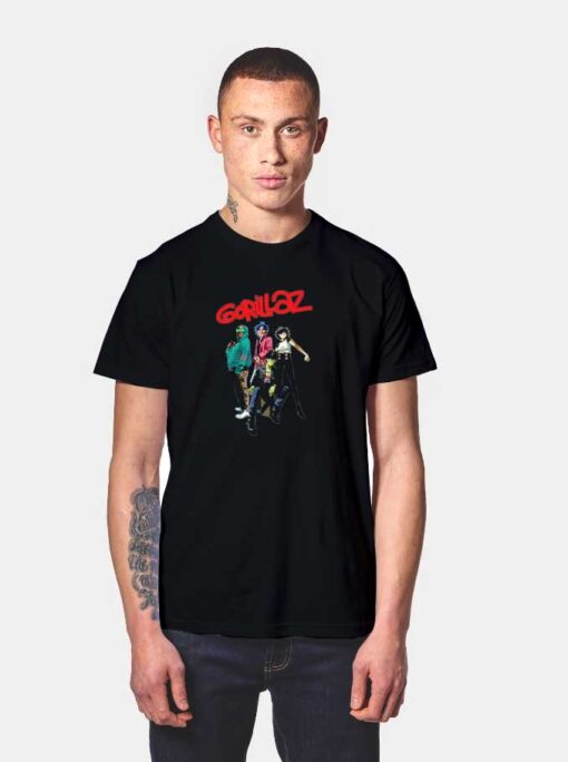 Cartoon Style Gorillaz T Shirt