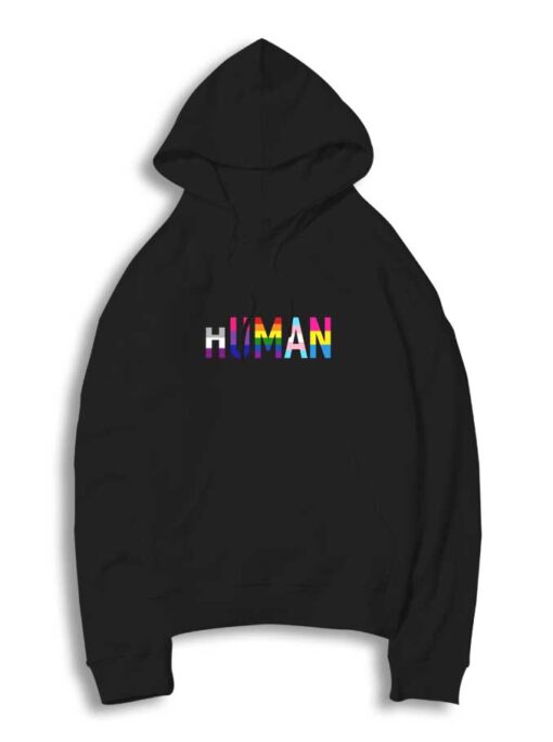 Human Is Rainbow Logo Hoodie