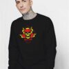 Killer Skull Red Flower Sweatshirt