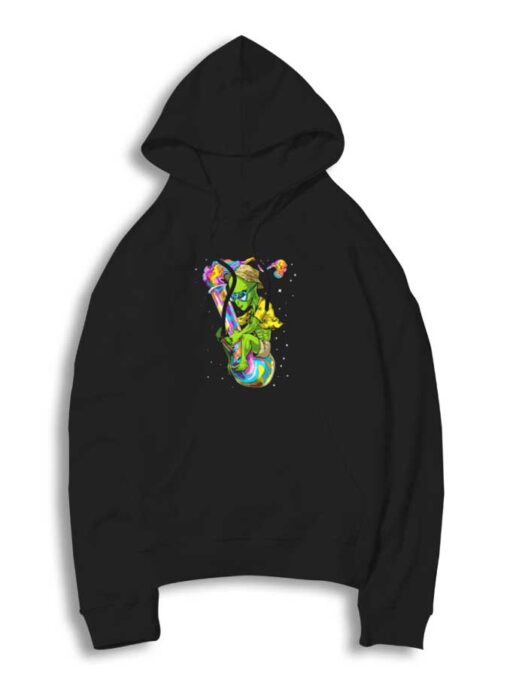 Alien Stoner Weed Bong Earth Hoodie