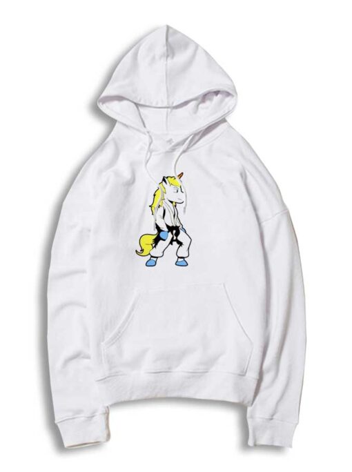 Cartoon Unicorn Doing Judo Hoodie