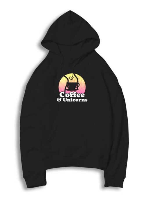 Coffee and Unicorns Cafe Hoodie