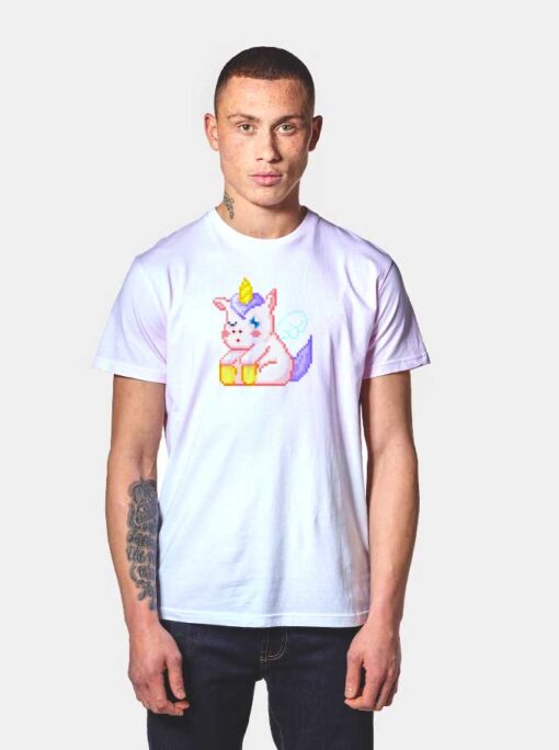 Cute Pixelated Unicorn T Shirt