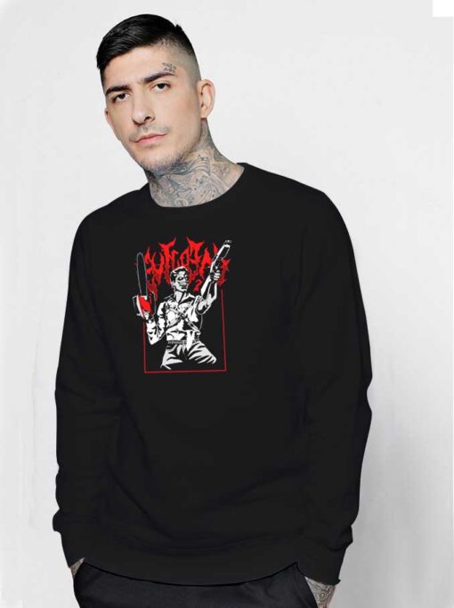 Deadite Evilman Chainsaw Sweatshirt