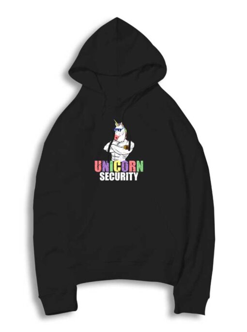 Distressed Unicorn Security Rainbow Hoodie