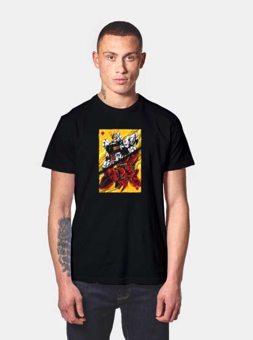 Flaming Second Wave Gundam T Shirt