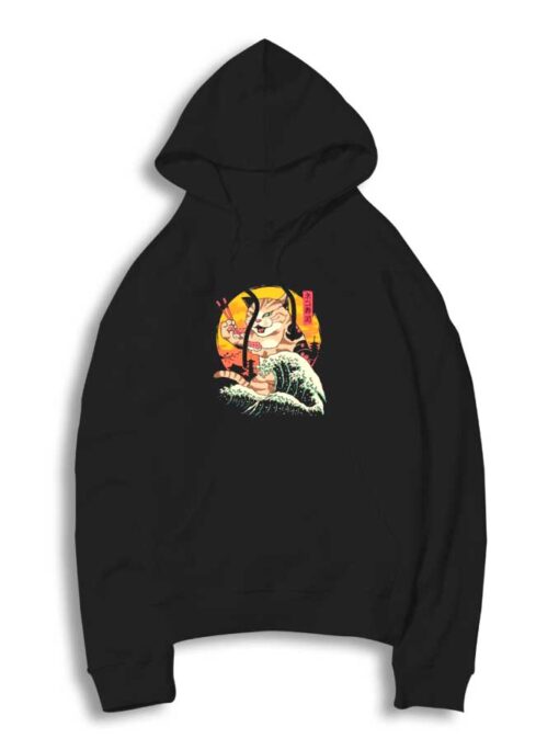 Great Wave Of Neko Sushi Hoodie