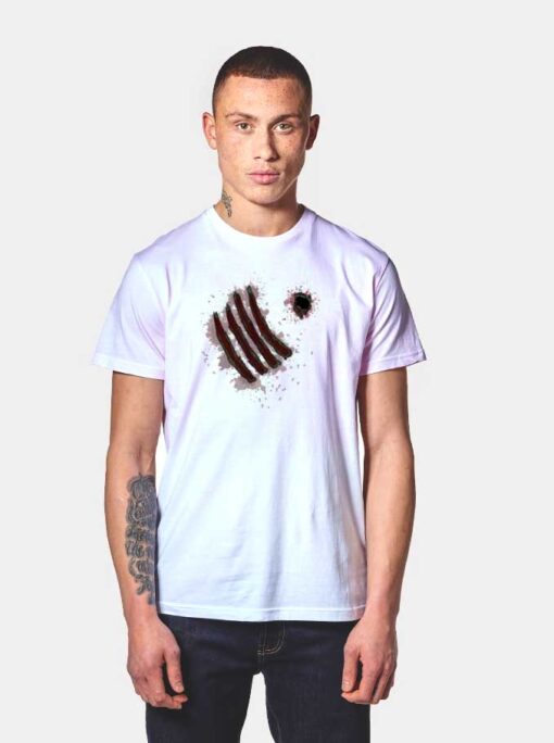 Halloween Zombie Claw Mark T Shirt