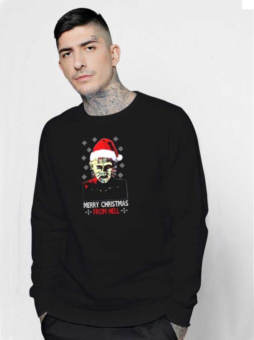 Hellraiser Pinhead Merry Christmas Santa Sweatshirt