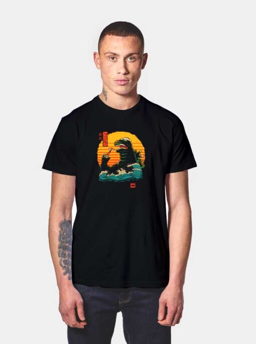 King of Sushi Eating Godzilla T Shirt