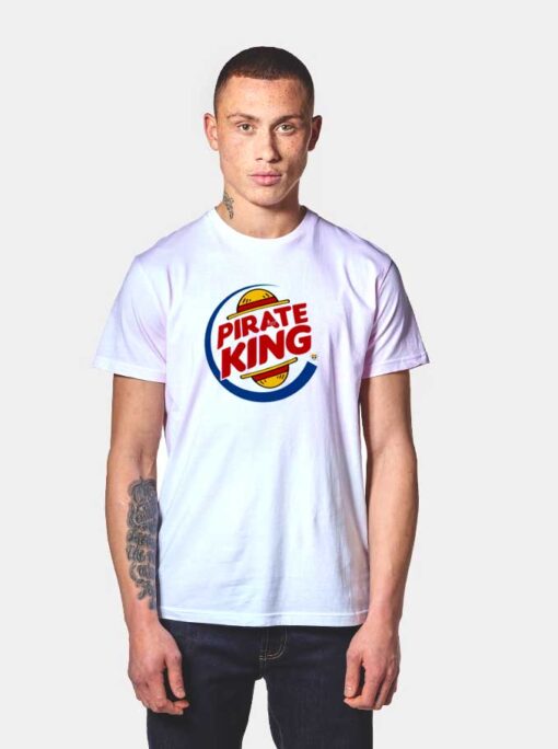 Pirate Burger King Straw Hat Logo T Shirt