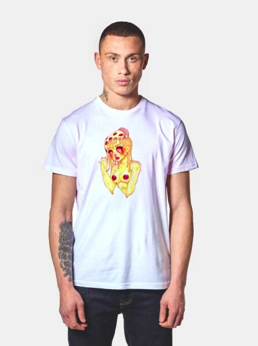 Pizza Slimy Sexy Girl T Shirt