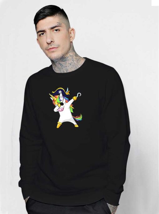 Rainbow Unicorn Dabbing Cute Pirate Sweatshirt