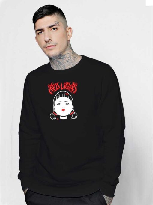 Red Light Doll Head Metal Sweatshirt