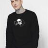 Spooky Cat Skull Black Sweatshirt