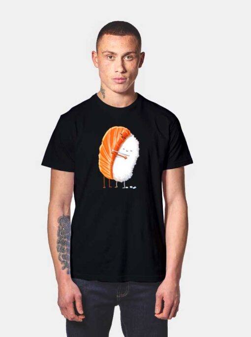 Sushi Rice And Salmon Hug T Shirt