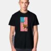 American Deer Hunter Flag T Shirt