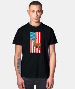 American Deer Hunter Flag T Shirt