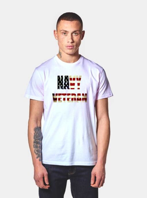 American Navy Veteran Flag T Shirt