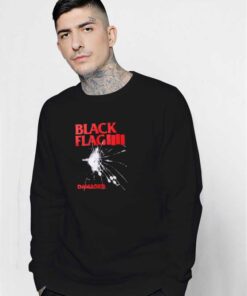 Black Flag Damaged Broken Glass Sweatshirt