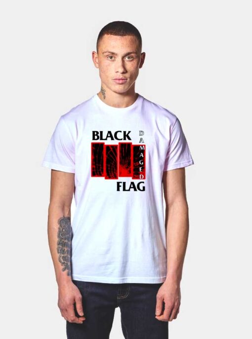 Black Flag Damaged Glass T Shirt