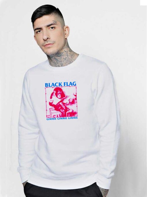 Black Flag Gimme Gimme Gimme Chimpanzee Sweatshirt