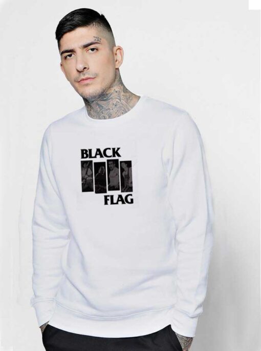 Black Flag Member Stripe Sweatshirt