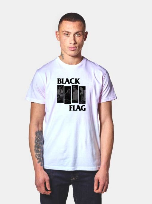 Black Flag Member Stripe T Shirt