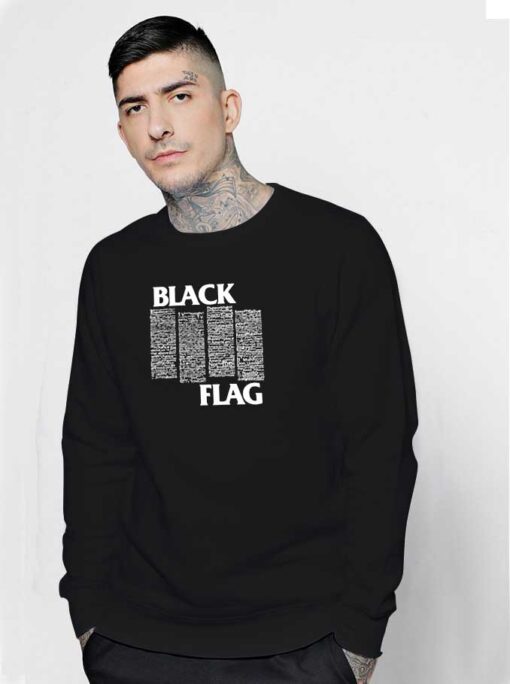 Black Flag My War Quote Sweatshirt