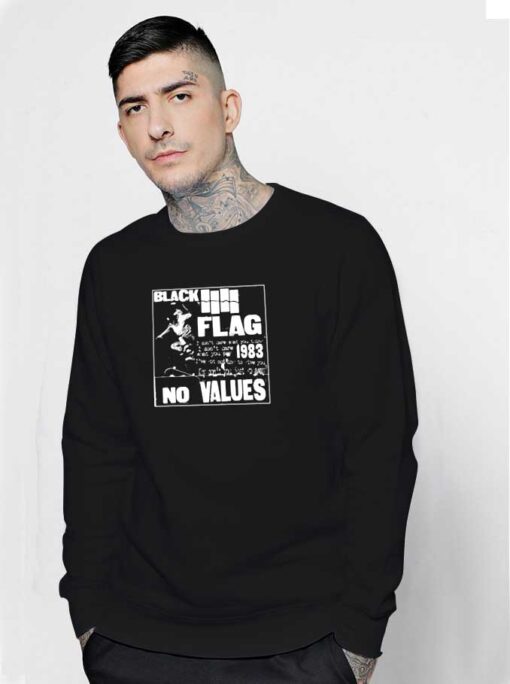 Black Flag No Values 1983 Sweatshirt