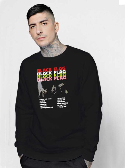 Concert Punk Black Flag Sweatshirt