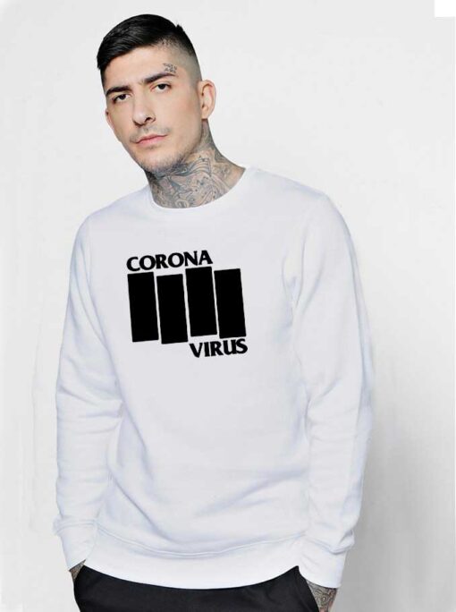 Corona Virus COVID 19 Black Flag Sweatshirt