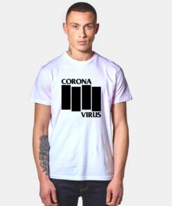 Corona Virus COVID 19 Black Flag T Shirt