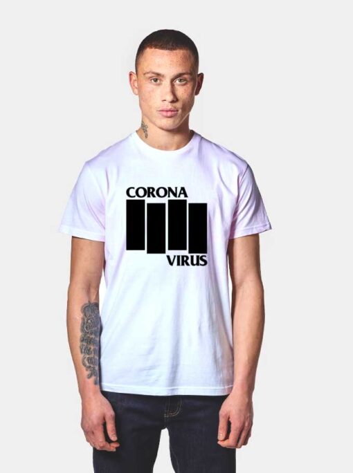 Corona Virus COVID 19 Black Flag T Shirt