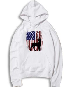 Deer Hunter Vintage America Flag Hoodie