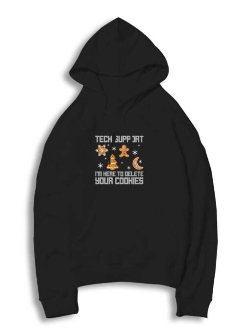 Funny Christmas Tech Support Delete Cookies Hoodie