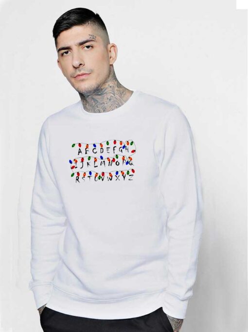 Stranger Things Alphabet Christmas Lights Sweatshirt