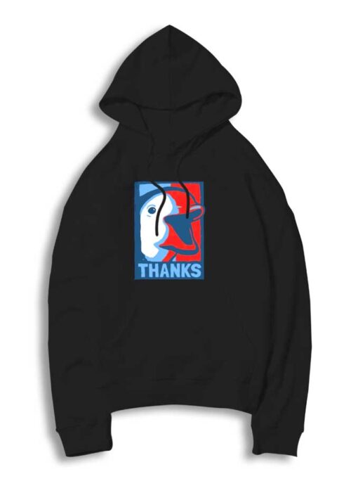 Thanks Dolphin Language Poster Hoodie