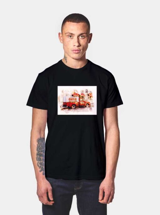 Vintage Coca Cola Truck Painting T Shirt