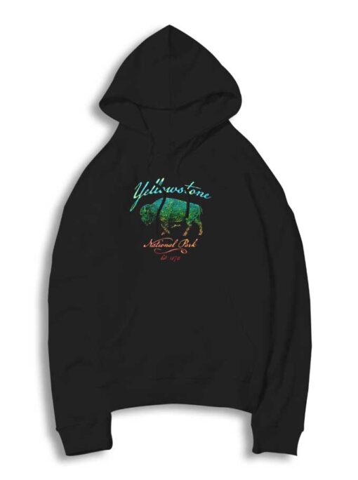 Yellowstone National Park Walking Bison Logo Hoodie