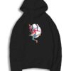 Bird Man Fly Through Blue Moon Hoodie